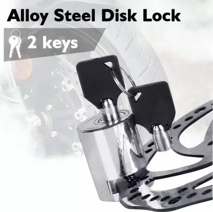 Heavy Stainless Steel Disc Break Security Lock Disc Lock (Silver) Bicycle Lock