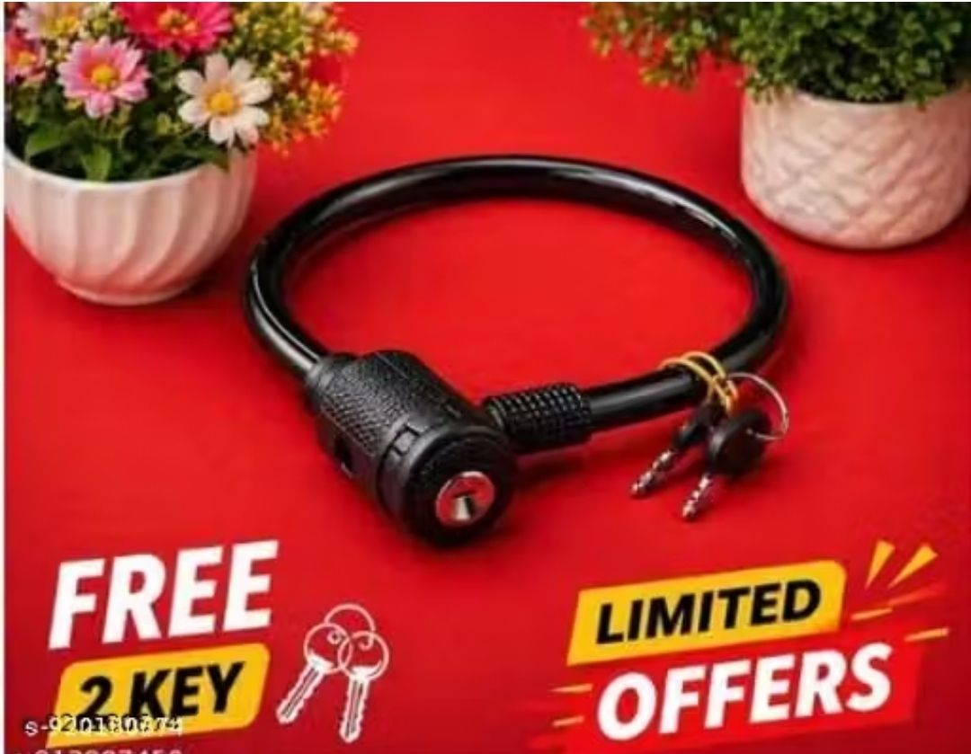 Heavy Duty Anti-Theft Cycle Lock with 2 Free Keys Bicycle Lock-image-40