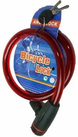 Red Colour Heavy Duty Steel 2 Keys Advance Cable Wire Lock for Bike,Helmets Bicycle Lock-image-31