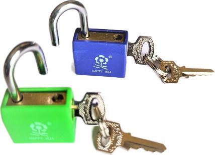 qwid Metal Padlocks with Keys, Small Size Padlocks , Multi-color Pack of 2 Lock-picture-6