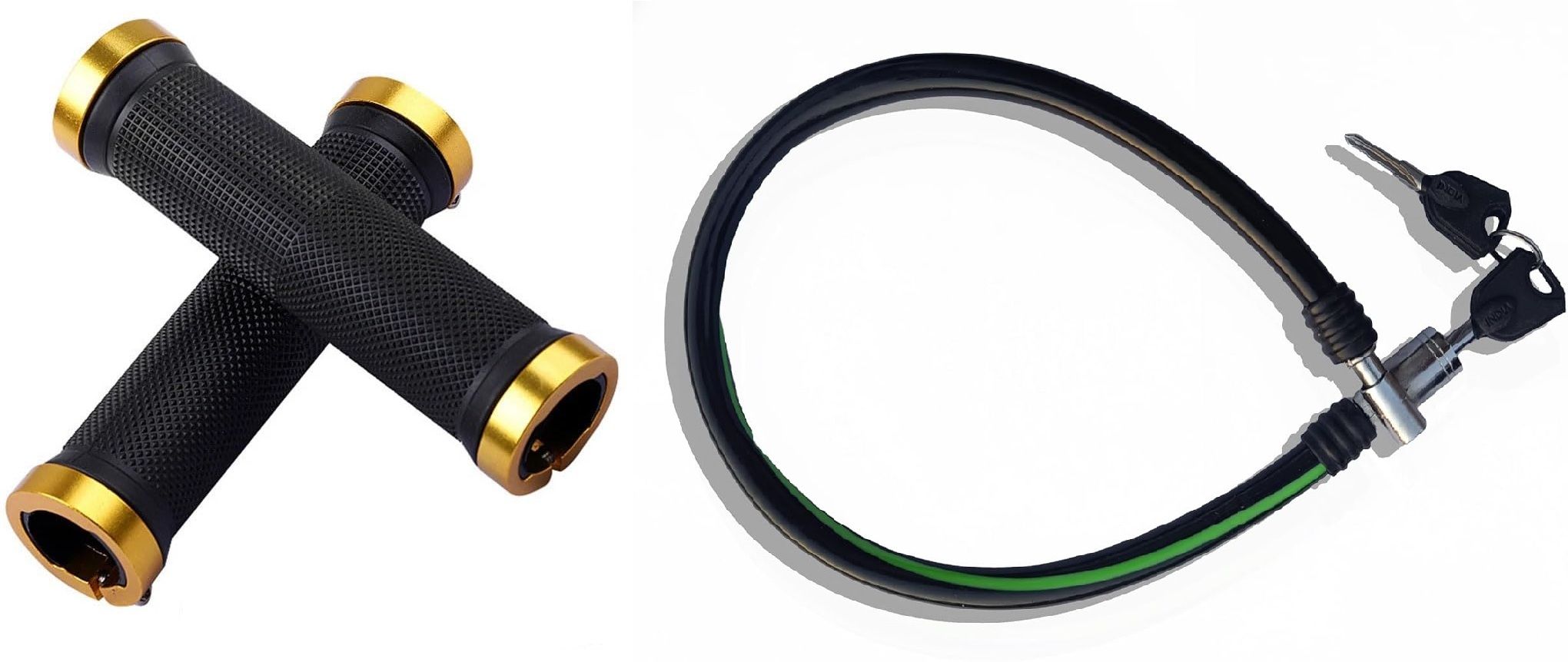 Cycle Hnadlebar Gripe Non Slip And Cycle Round Key Cable Lock Bicycle Lock-image-13
