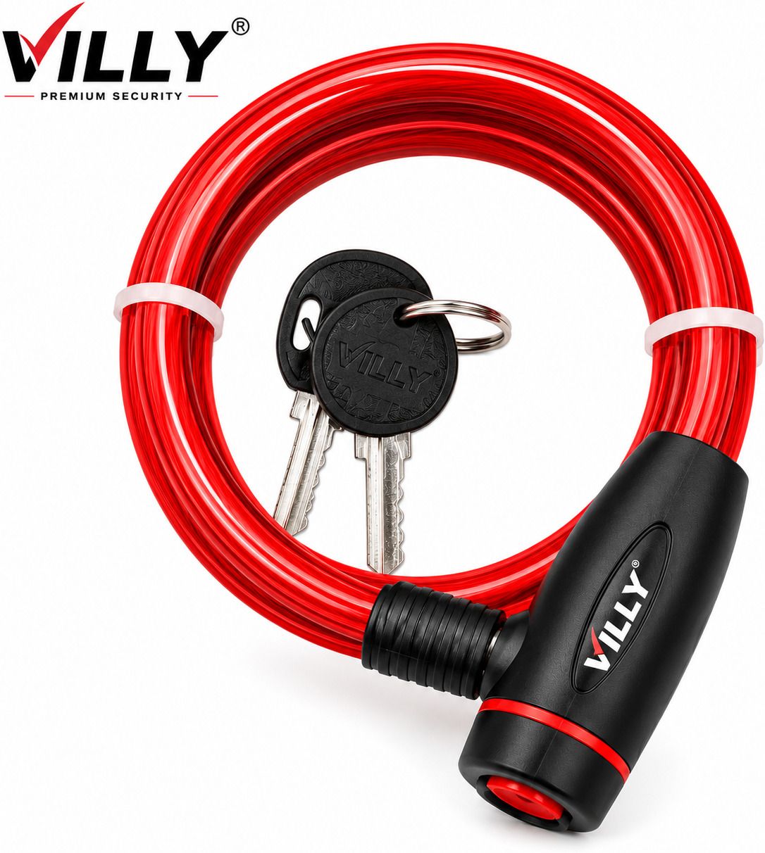65 cm Steel Cable Lock with 2 Keys | PVC Coated Security Lock ( Pack Of 1 ) Bicycle Lock-image-36