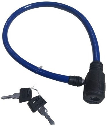 gcw Cable Key Lock 100 Cm Length For Cycles, Bikes, Helmets | 2 Keys | 1 Lock | Bicycle Lock image 1
