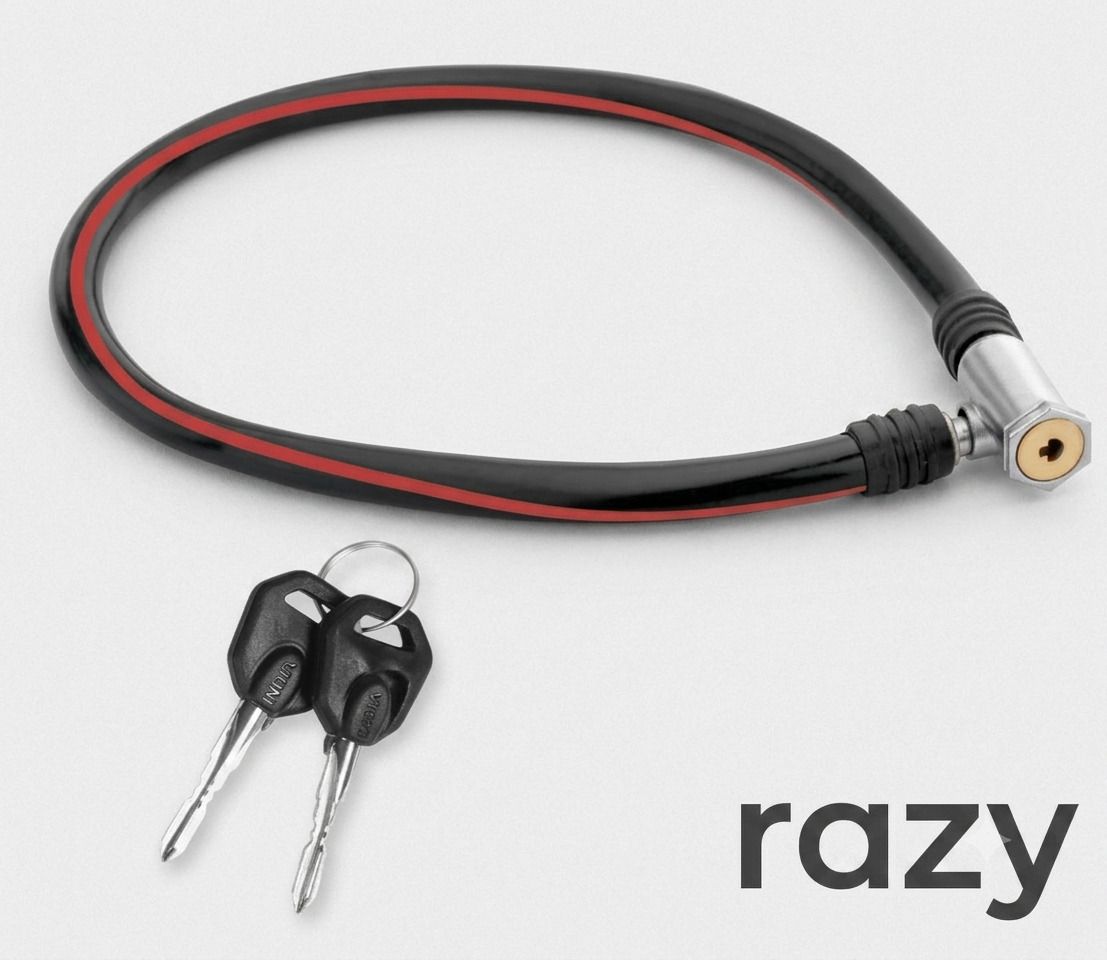 razy Heavy Duty Cycle Wire Cable Lock with 2 Keys Bicycle Lock-picture-14
