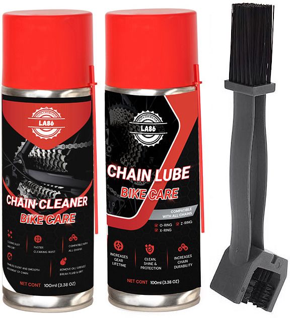 Chain Lube and Chain Cleaner With Brush Combo Bicycle Lubricant