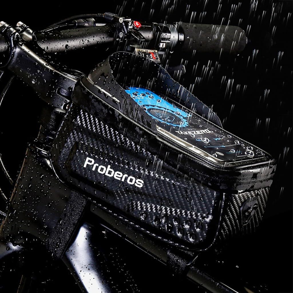 sthira Cycle Frame Bag Bicycle Storage Bag Mobile Holder for Phones Up to 6.8 Inches Bicycle Phone Holder-picture-17
