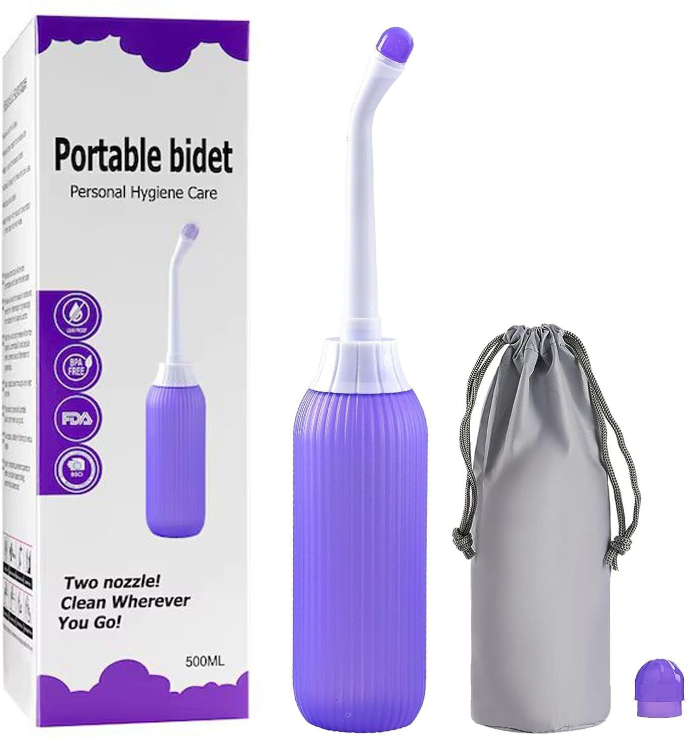 Easy-to-use Portable Bidet with Angled Nozzle Spray, Travel Bag Bidet Nozzle-image-12