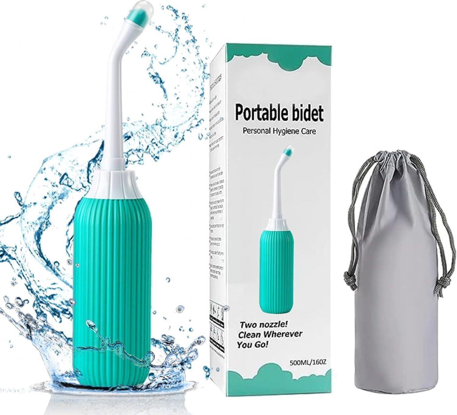 500ml Portable Retractable Travel with Bag -6 Bidet Nozzle-image-28