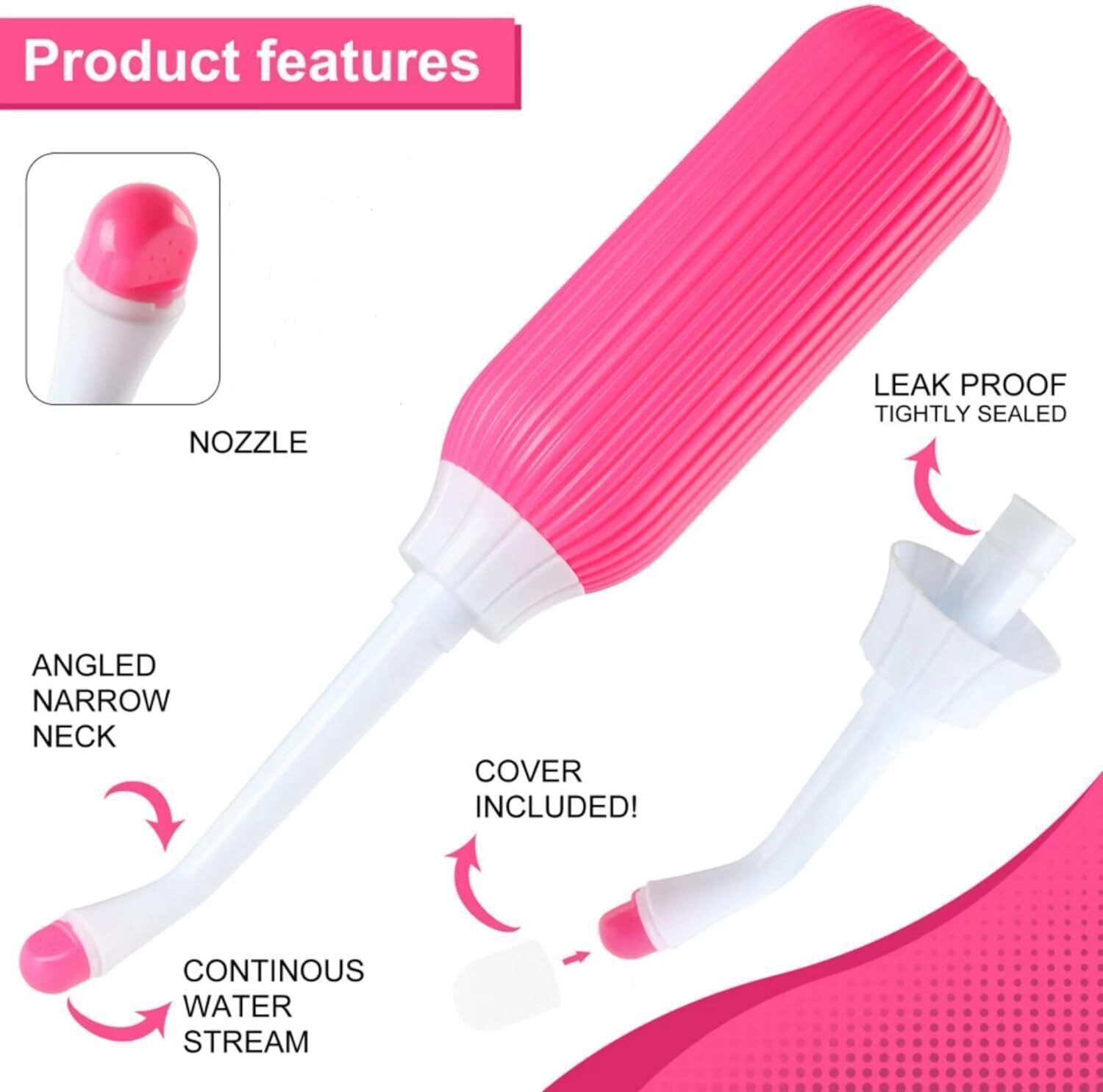 Portable bidet, Jet Spray for Toilet | Retractable, 2 angled Nozzles M57 Bidet Nozzle