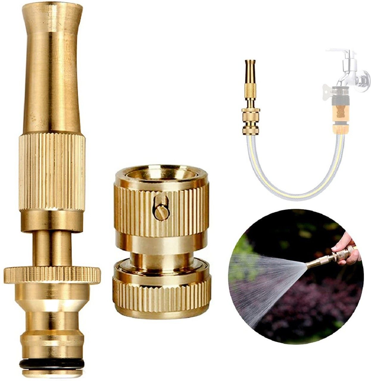 Brass Nozzle Water Spray Gun Hose Nozzle Pipe For Gardening And Washing Bidet Nozzle-image-27