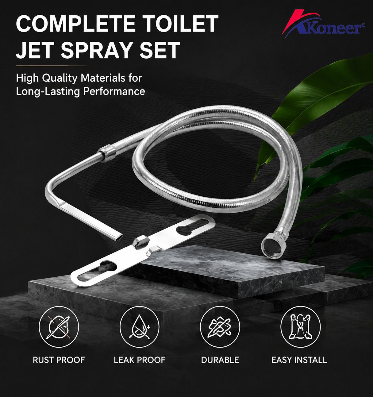 SS 1.0 meter Nozzle Bidet Jet Spray Set For Toilet Bidet Nozzle-image-45