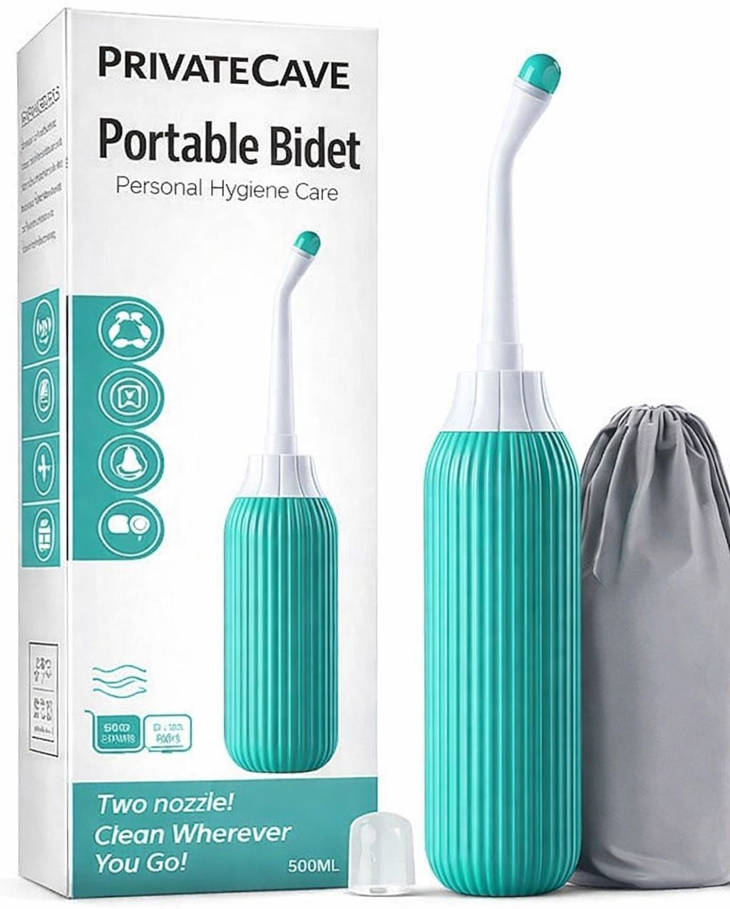 500 ML Plastic Handheld Water Spray Portable Bidet, Easy-to-use Bidet Nozzle Bidet Nozzle-image-6