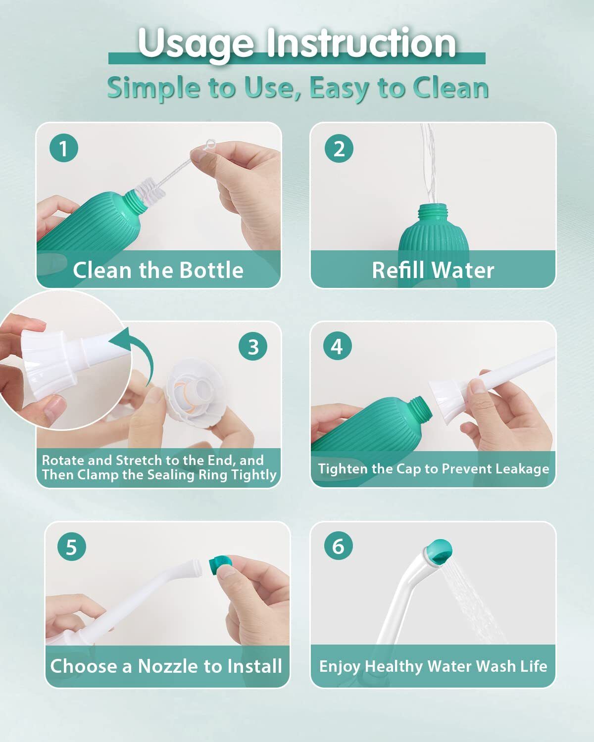 Portable bidet, Jet Spray for Toilet | Retractable, 2 angled Nozzles M56 Manual Bidets