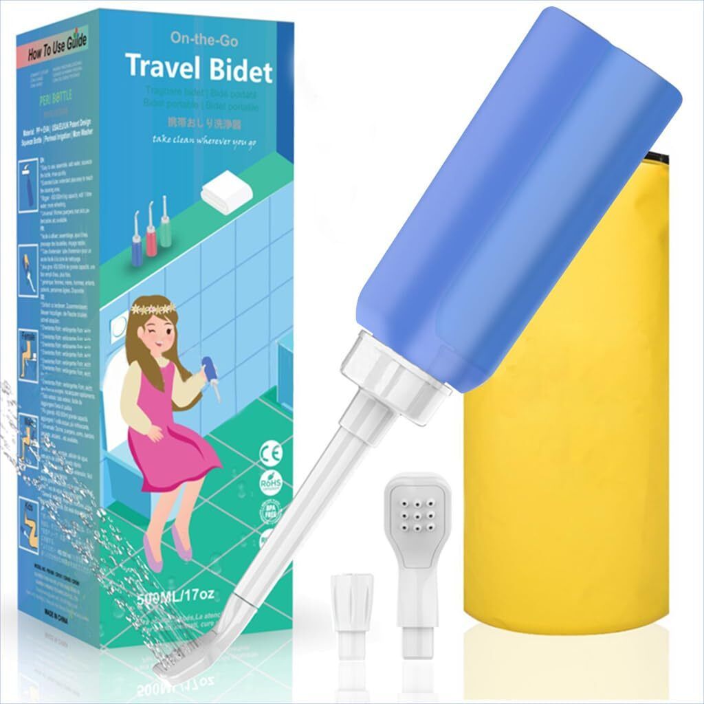 Portable Toilet Bidet Spray 500ml Manual Bidets