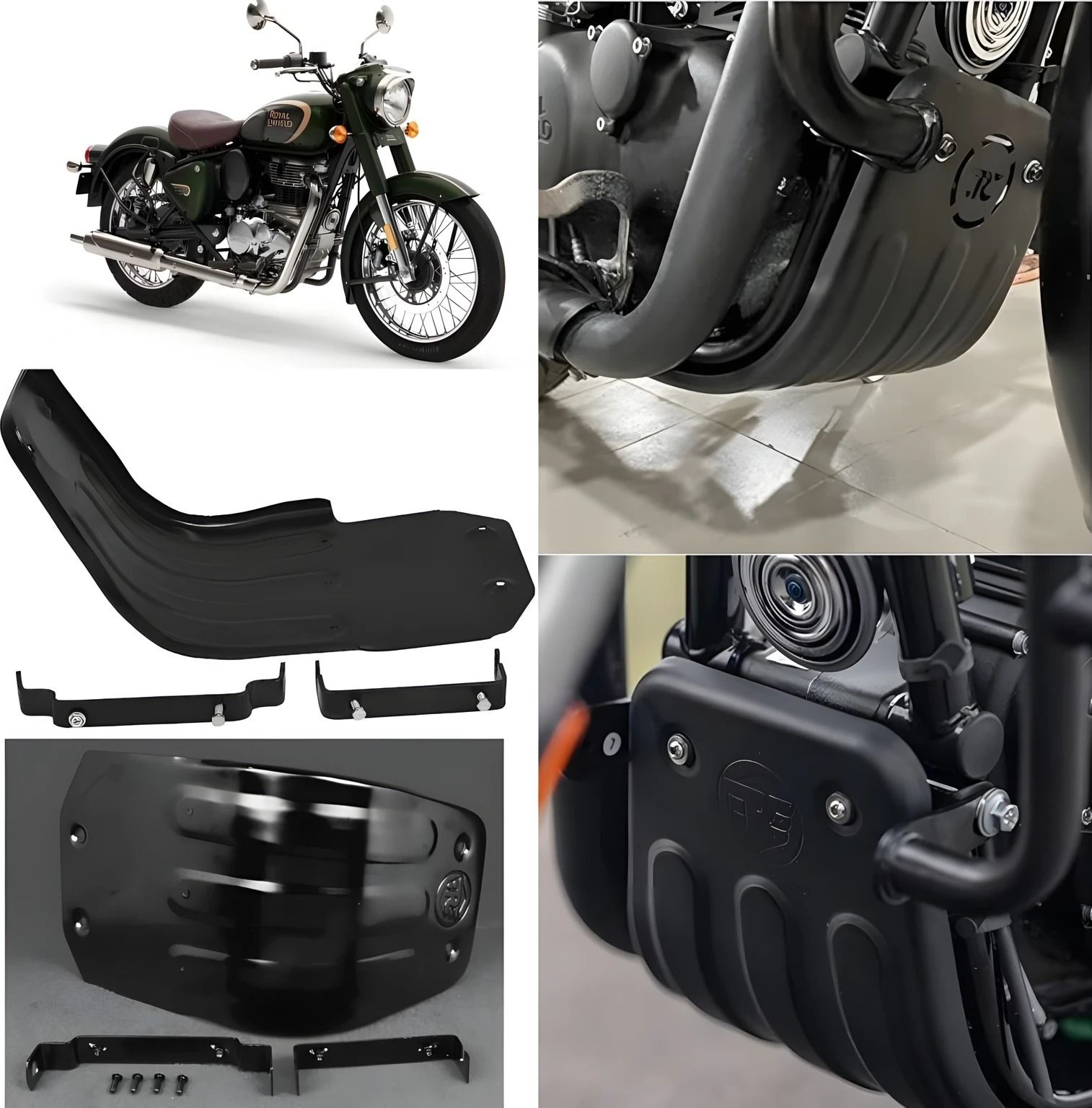 krisegama HEAVY QUALITY REB.ORN CLASSIC 350 BLACK SUM GUARD R.E Bike Engine Guard-picture-39
