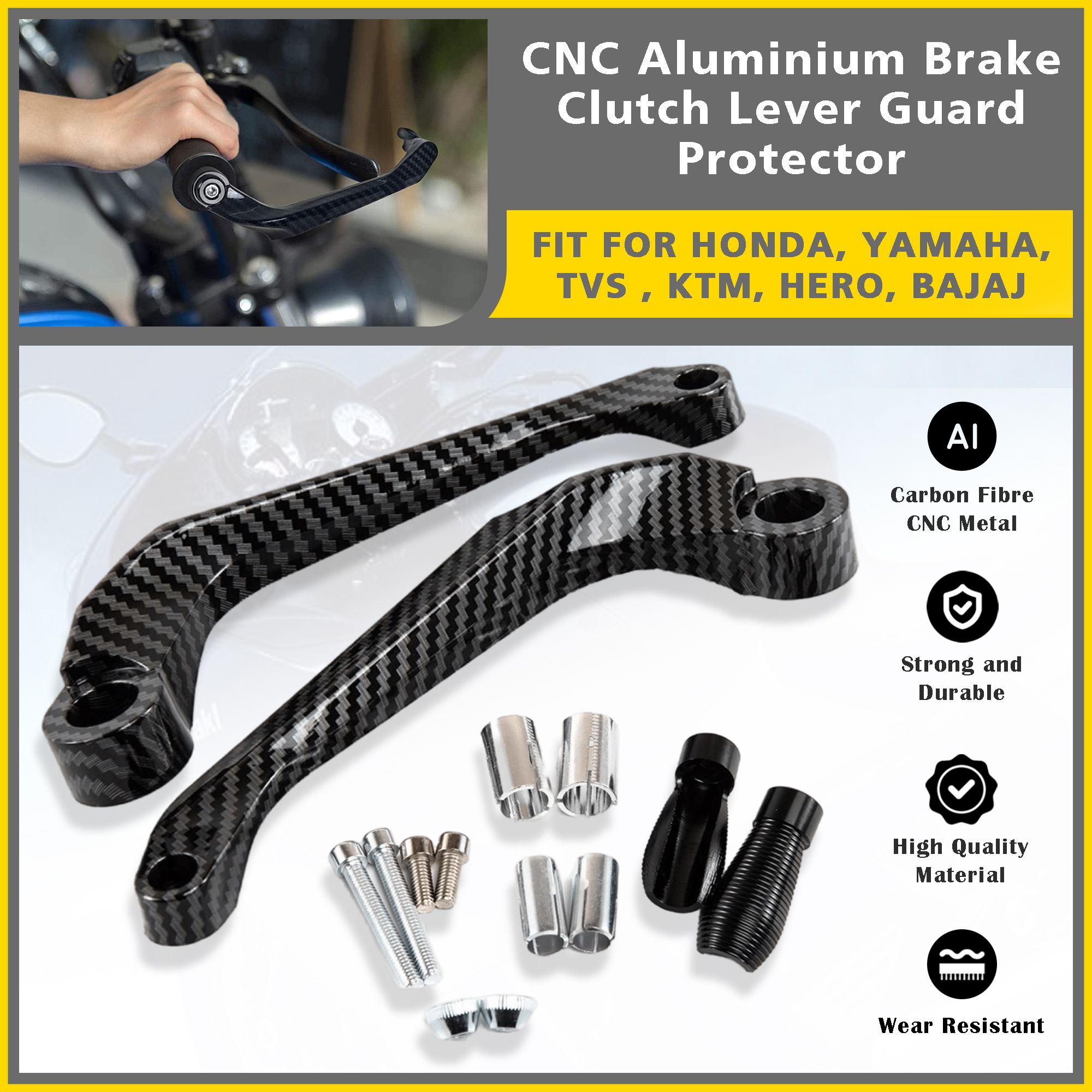 Bike Protector Carbon Metal Body Protection Handlebar Hand Guard