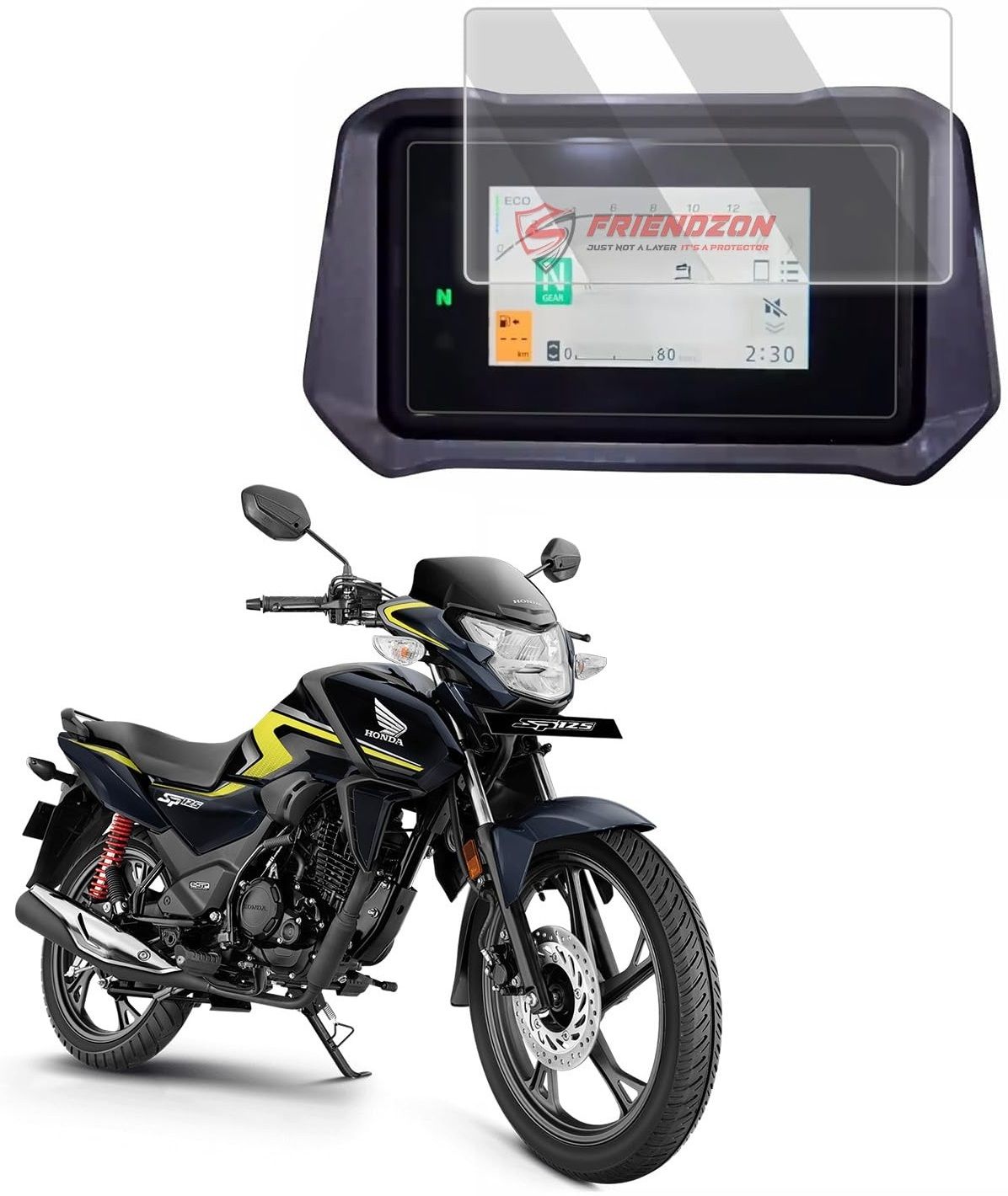 Screen Guard For NEW 2025 HONDA SP125 Bike 2025 [Not Tempered Glass] Bike Crash Guard