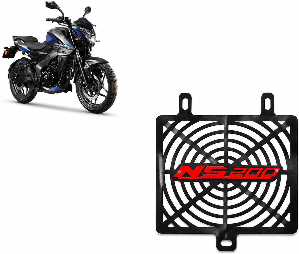 moxzilla Radiator Guard Compatible with Pulsar NS 200 Direct Fit Bike Radiator Guard-picture-10