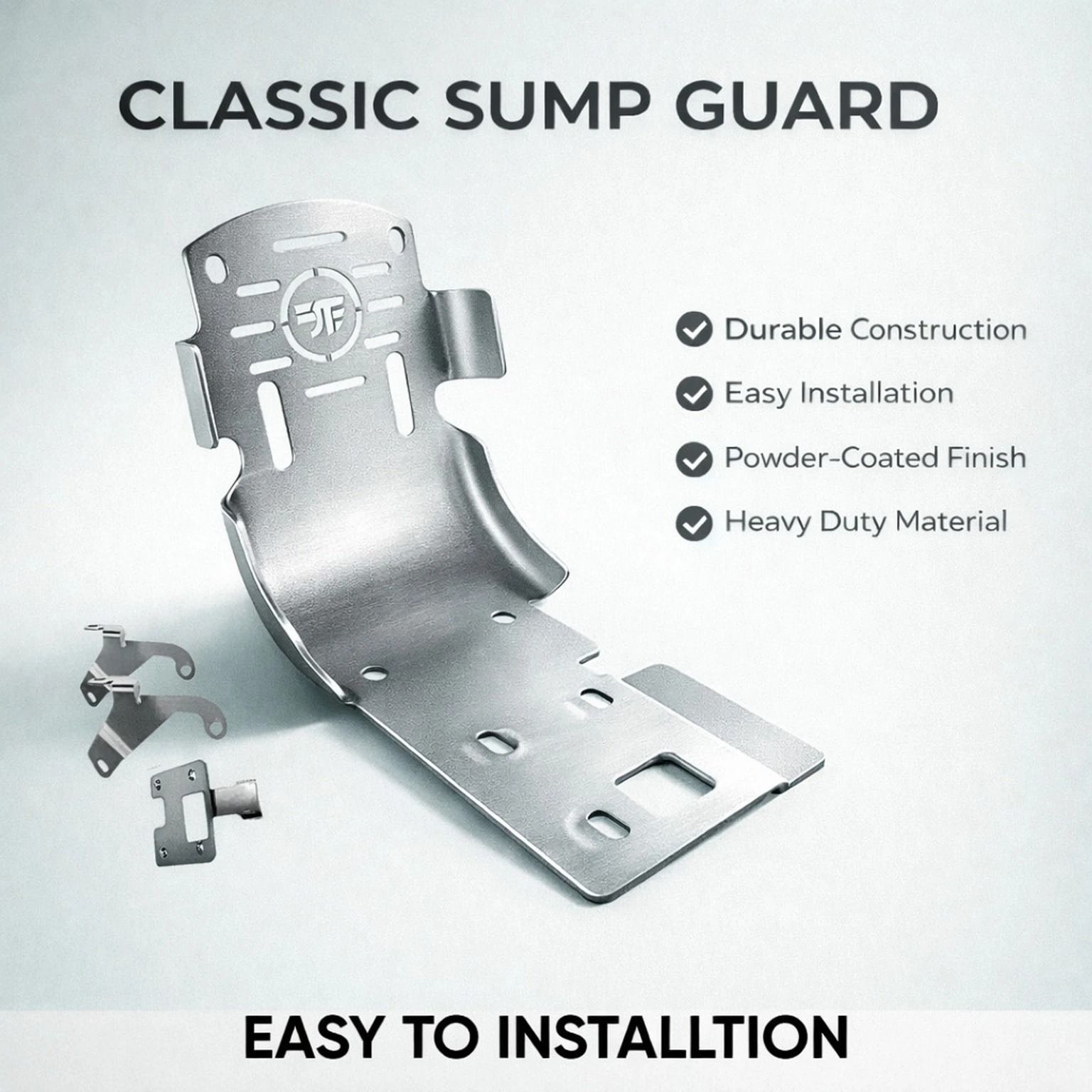 Bike Sump Engine guard Sum Guard Silver for RE Classic 350,500 BS4 & BS6 Model’s Bike Engine Guard-image-34