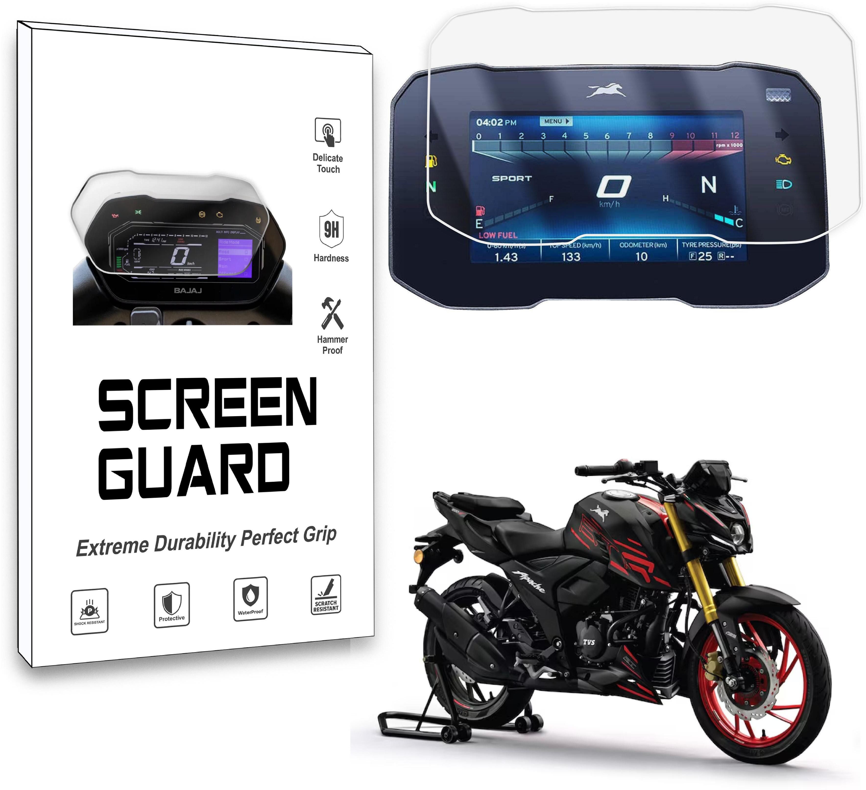 TVS Apache 160 4V New 2025 Model [Not Tempered Glass] Bike Display Screen Guard