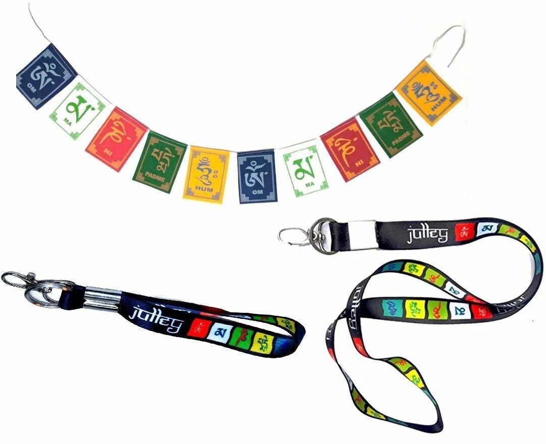 auto mt Pack of 3 [1pc Tibetan Lanyard KEYCHAIN ID Long 18 inch, 1pc of Keychain 7 inch Long & 1pc of Velvet Tibetan Buddhist Prayer Flags (Bike/car/Home/Office Decor) Bike Fairing Kit-picture-28