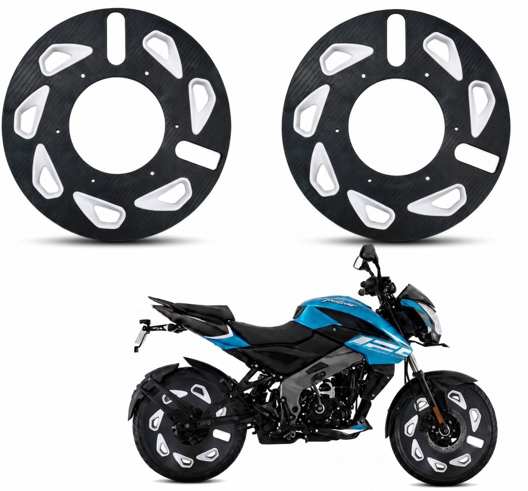 cross hooks Bajaj. Dominar 400 17 Inch Black & White Bike Wheel Cover Pack of 2 Bike Fairing Kit-picture-6
