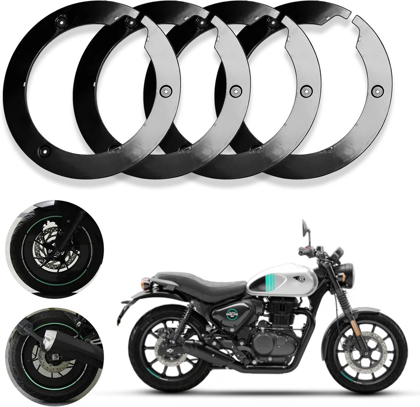 17 Inch PRO Disc Wheel Cover For Royal Enfield Hunter 350 Front Back Wheel Cover Bike Fairing Kit-image-14