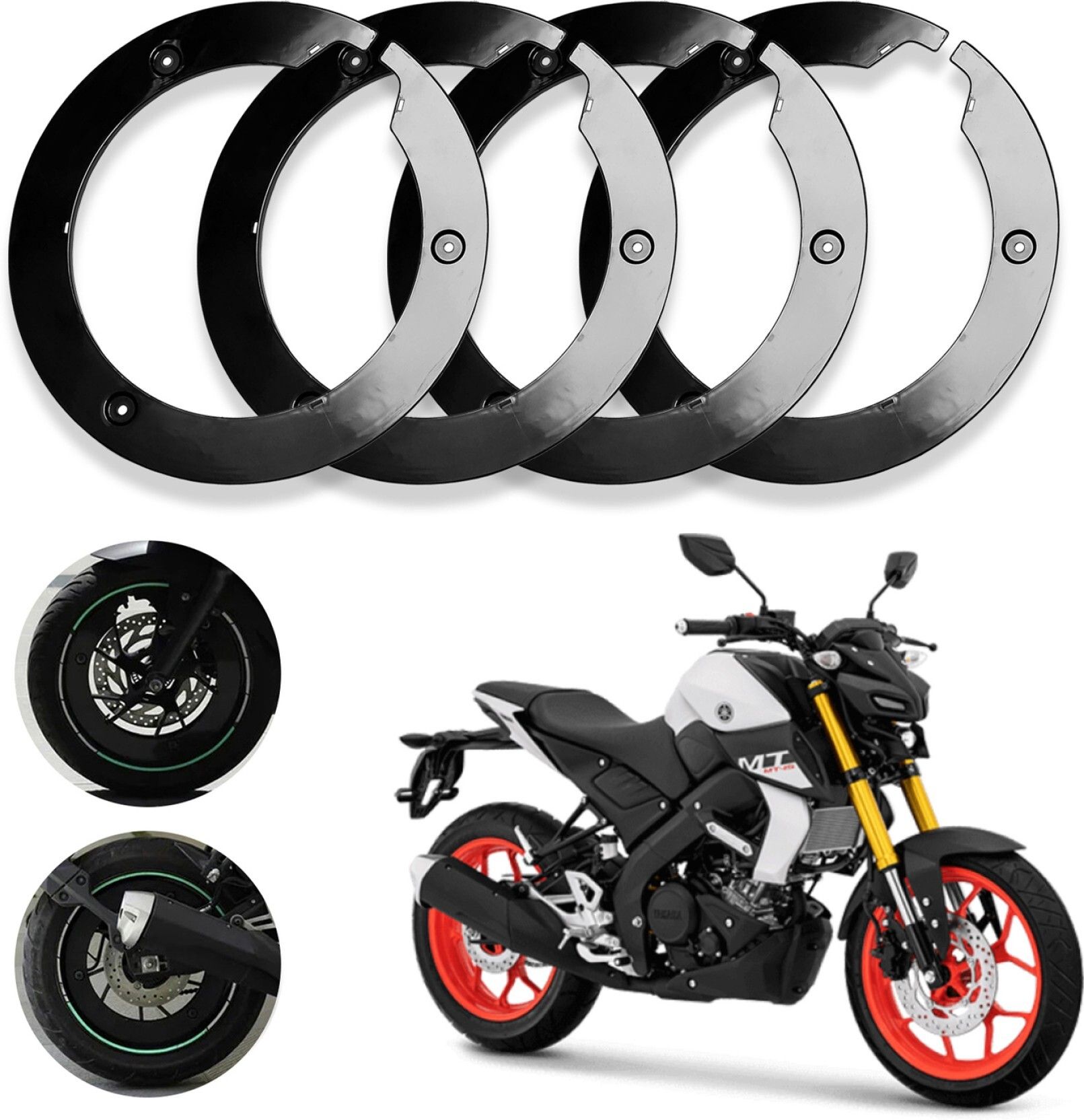 17 Inch PRO Disc Wheel Cover For Yamaha MT 15 Front Back Wheel Cover Bike Fairing Kit-image-29