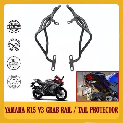 Heavy Metal Yamaha R15 V3 Grab Rail / Tail Protector Bike Crash Guard Bike Fairing Kit-image-49