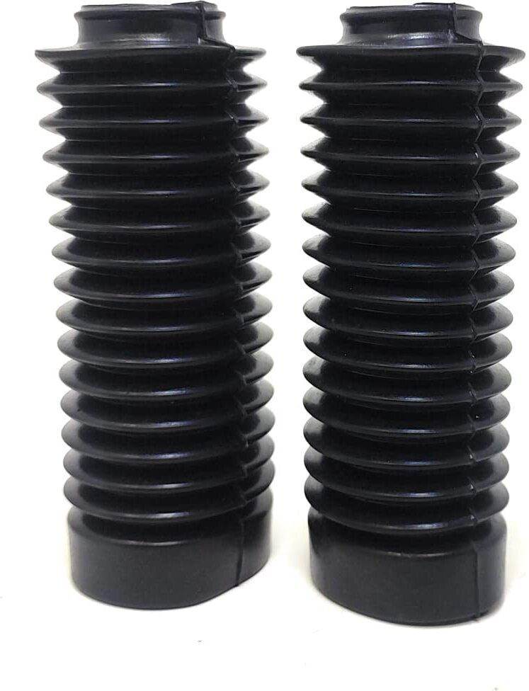 2 Pieces of Front Fork Gaiters - Black Bike Fairing Kit-image-26