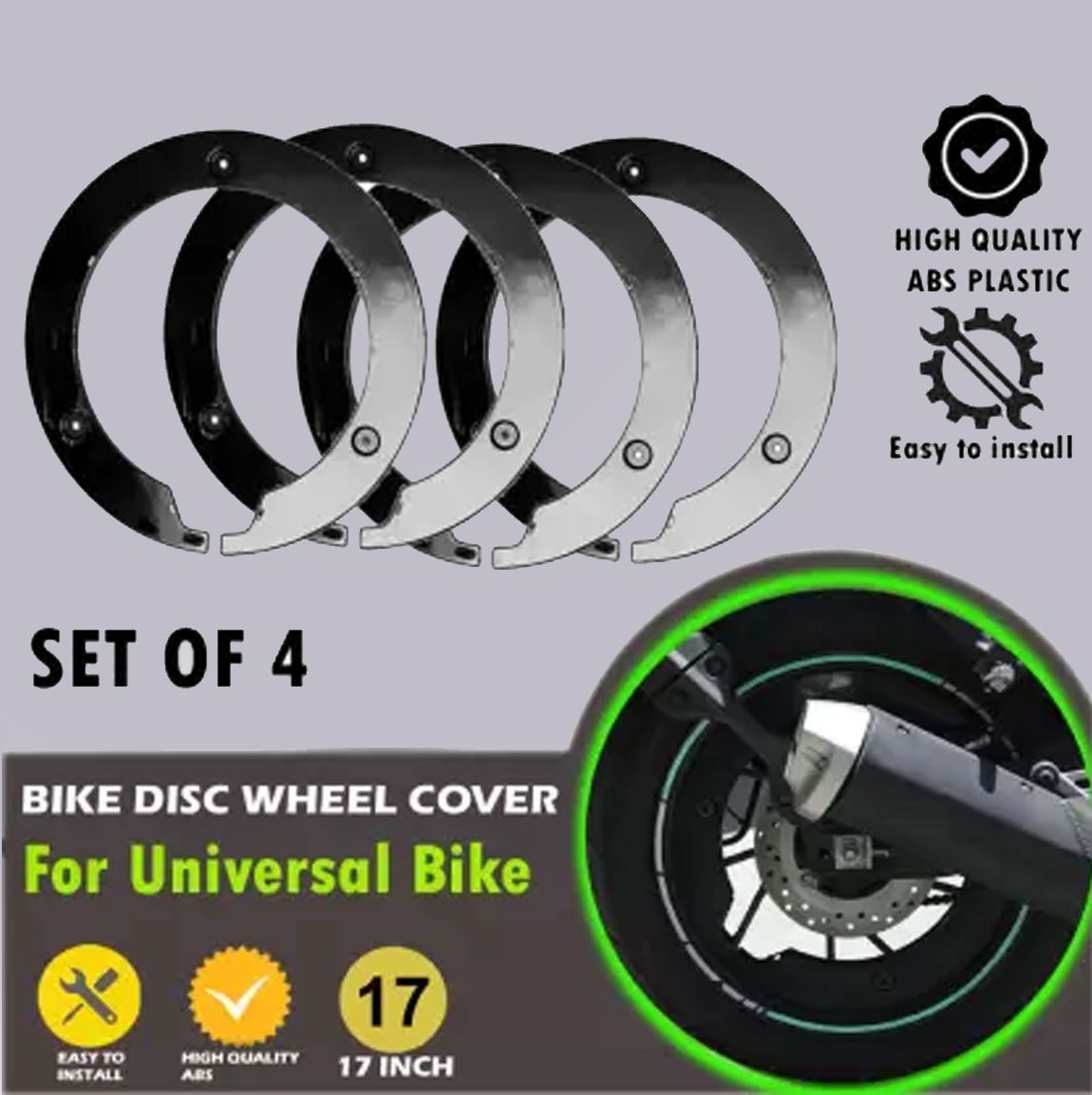 17inch Pro Disc Wheel Cover for KTM, Yamaha R15 V3, V4, MT-15 NS200, RS200 Wheel Cover For NA NA-image-14