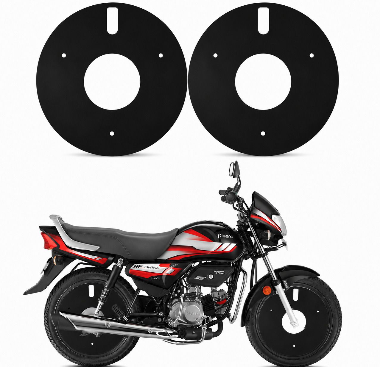 Premium 18 Inch Wheel Cover for Honda.s HF Deluxe Pack of 2 Bike Fairing Kit-image-11