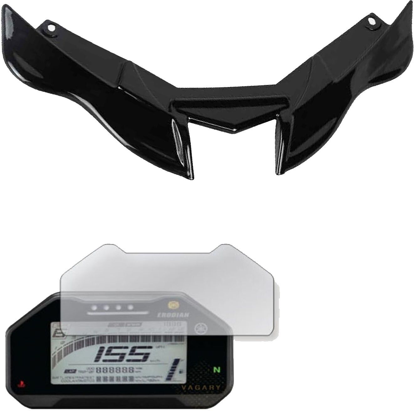 Black Winglet With Screen Protector for Yamaha R15 V4/ R15M Bike Fairing Kit-image-41