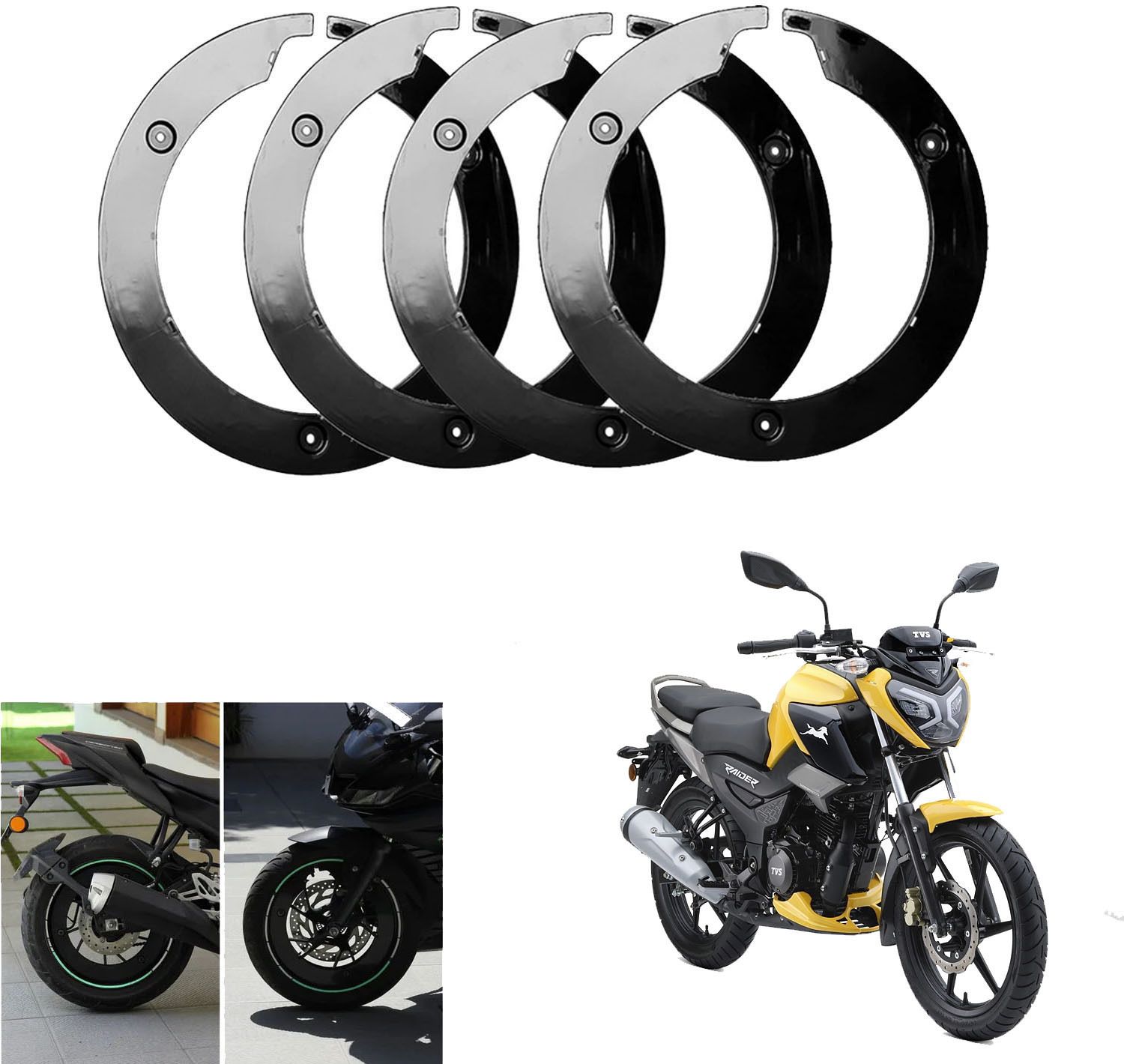 New PRO Disc Wheel Cover 17inch Motorcycle Wheel Cover for TVS Raider 125 Bike Fairing Kit-image-31