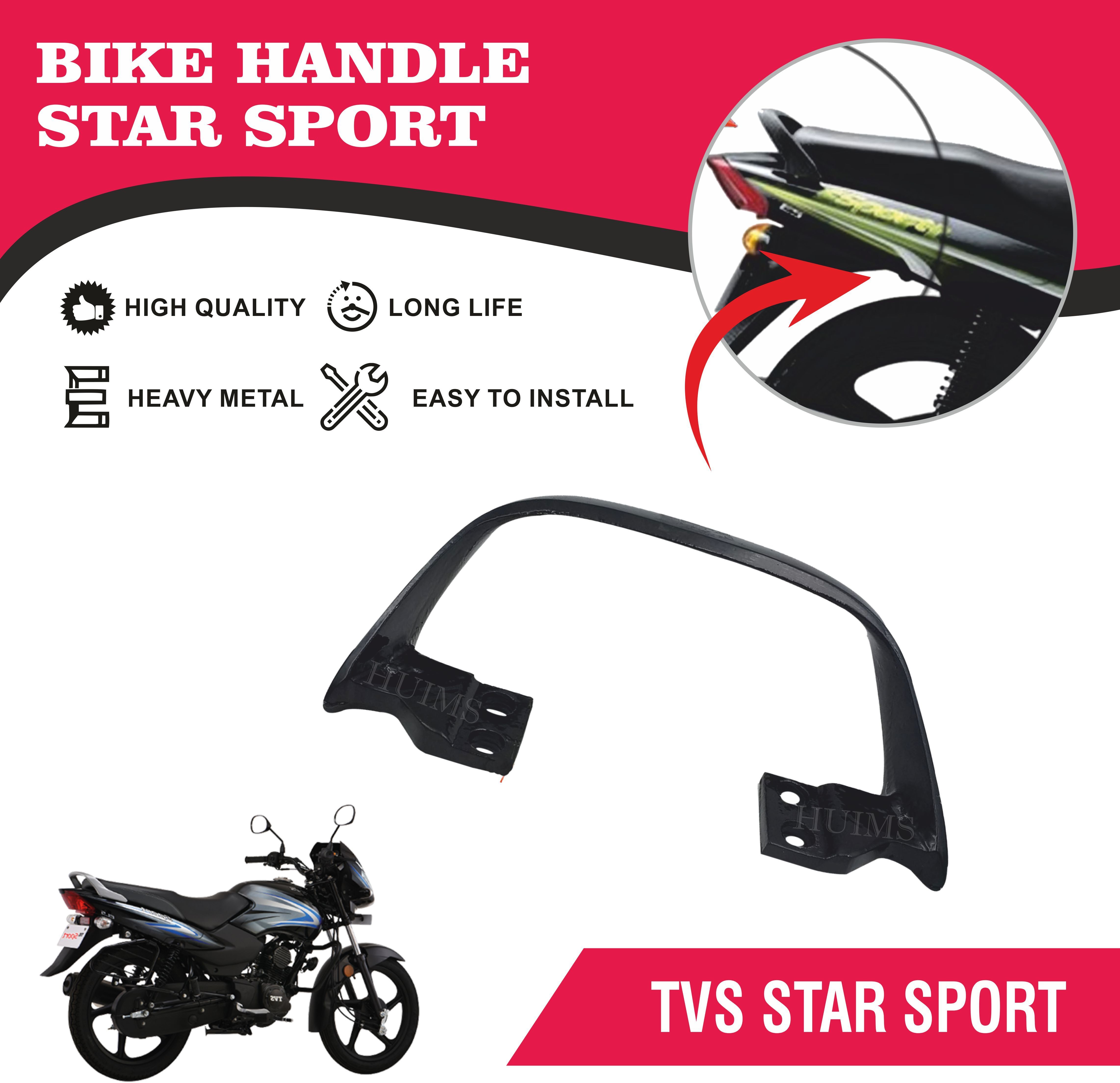 HMX- Premium Quality Seat Handle Backrest Suitable for TVS Star Sport Bike Headlight Grill