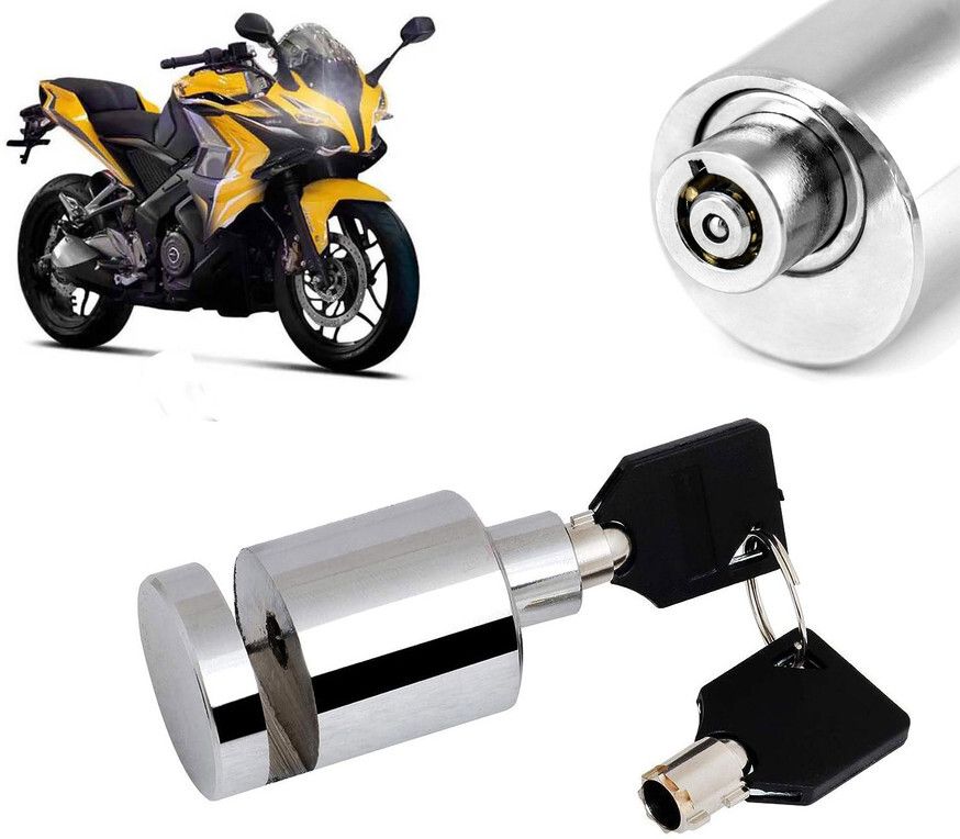 auto pearl Heavy Duty Anti Theft Motorcycle Chrome Stainless Steel Disc Brake Lock-070 Disc Lock-picture-5