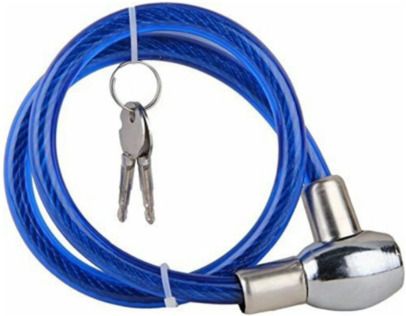 auraaq Multipurpose Heavy Duty Cable Lock | Helmet Lock with 2 Keys Pack of 1 Bicycle Lock-picture-22