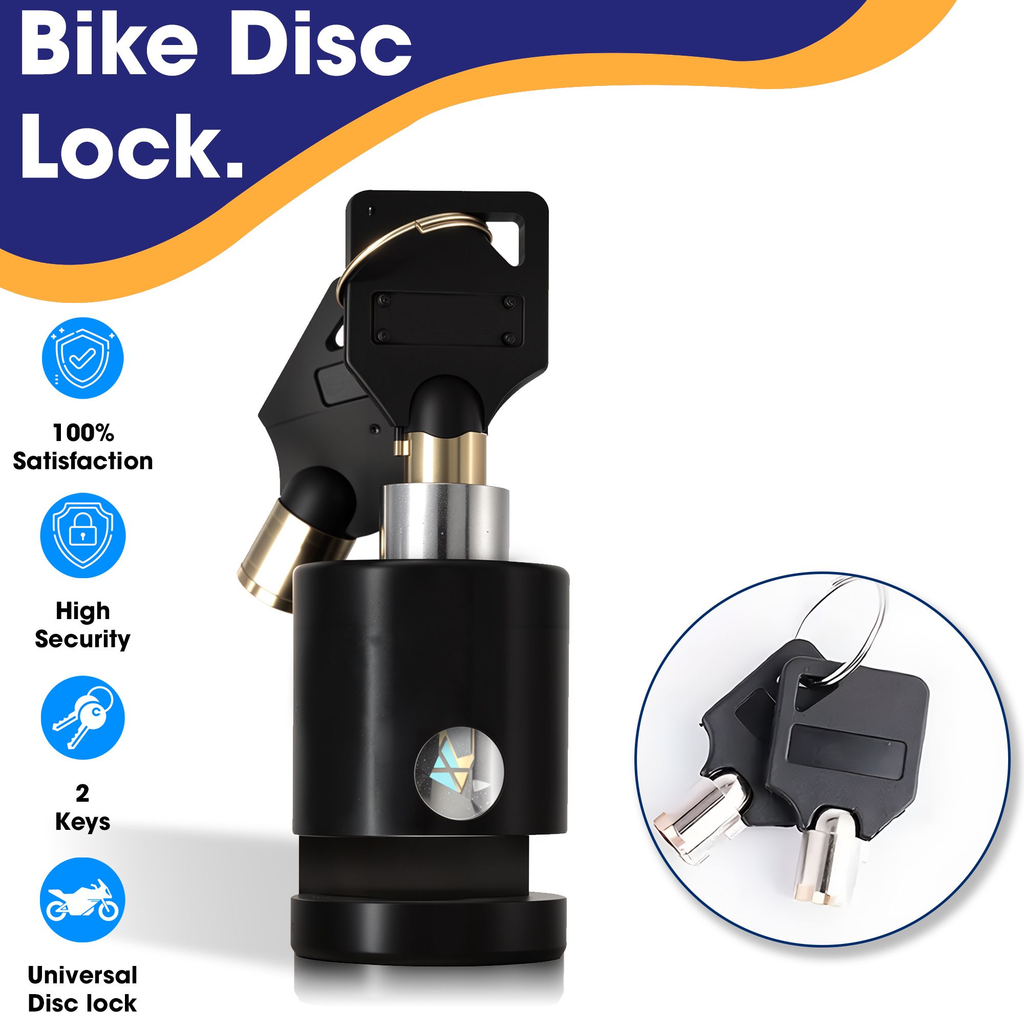 SZ-X OTO-49 Heavy Stainless Steel Disc Break Security Lock Disc Lock