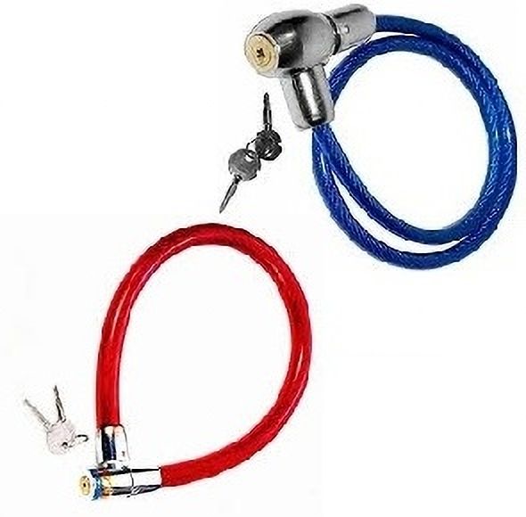 auraaq Multipurpose Heavy Duty Cable Lock | Helmet Lock 2 Keys Pack of 2 Bicycle Lock-picture-14