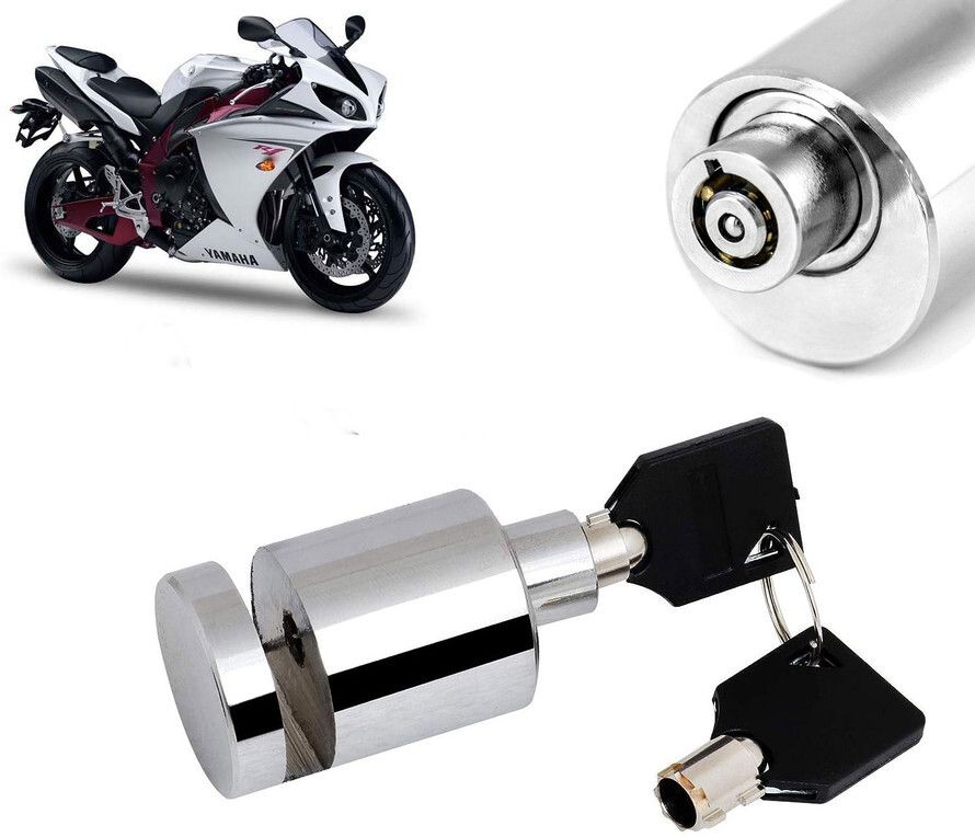 auto pearl Heavy Duty Anti Theft Motorcycle Chrome Stainless Steel Disc Brake Lock_551 Disc Lock-picture-4