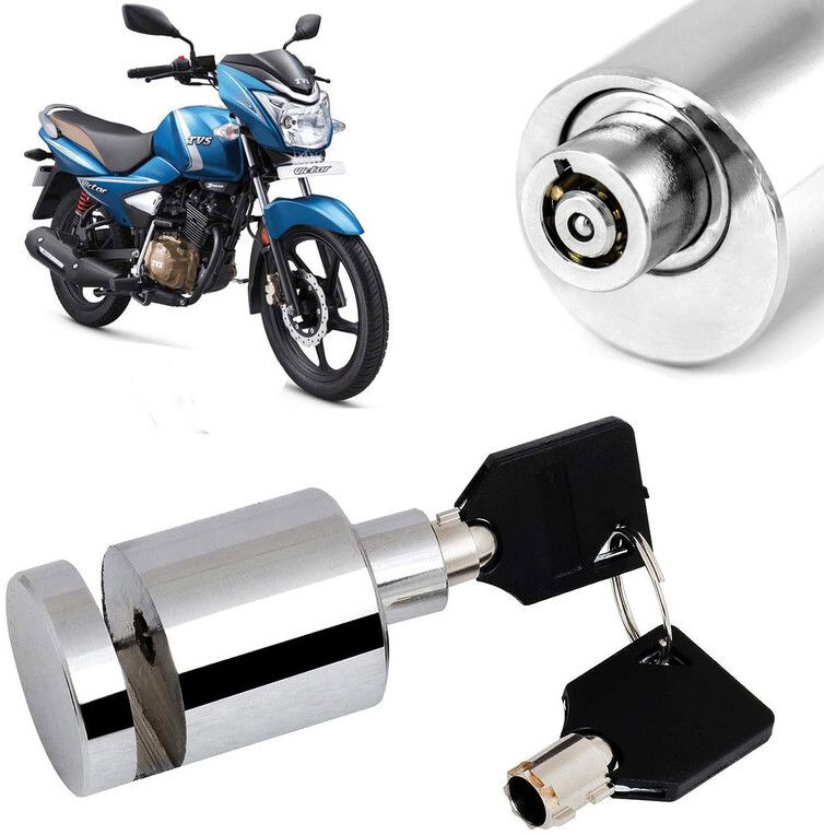 auto pearl Heavy Duty Anti Theft Motorcycle Chrome Stainless Steel Disc Brake Lock-476 Disc Lock-picture-2