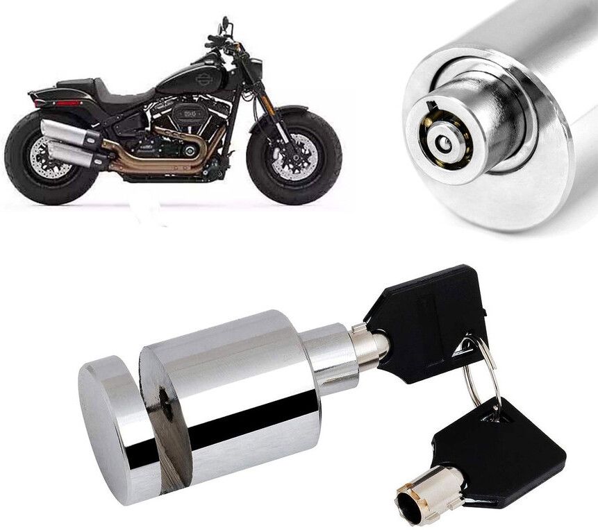 auto pearl Heavy Duty Anti Theft Motorcycle Chrome Stainless Steel Disc Brake Lock-137 Disc Lock-picture-8