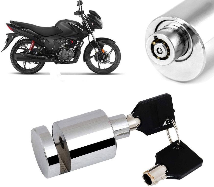 auto pearl Heavy Duty Anti Theft Motorcycle Chrome Stainless Steel Disc Brake Lock-165 Disc Lock-picture-6
