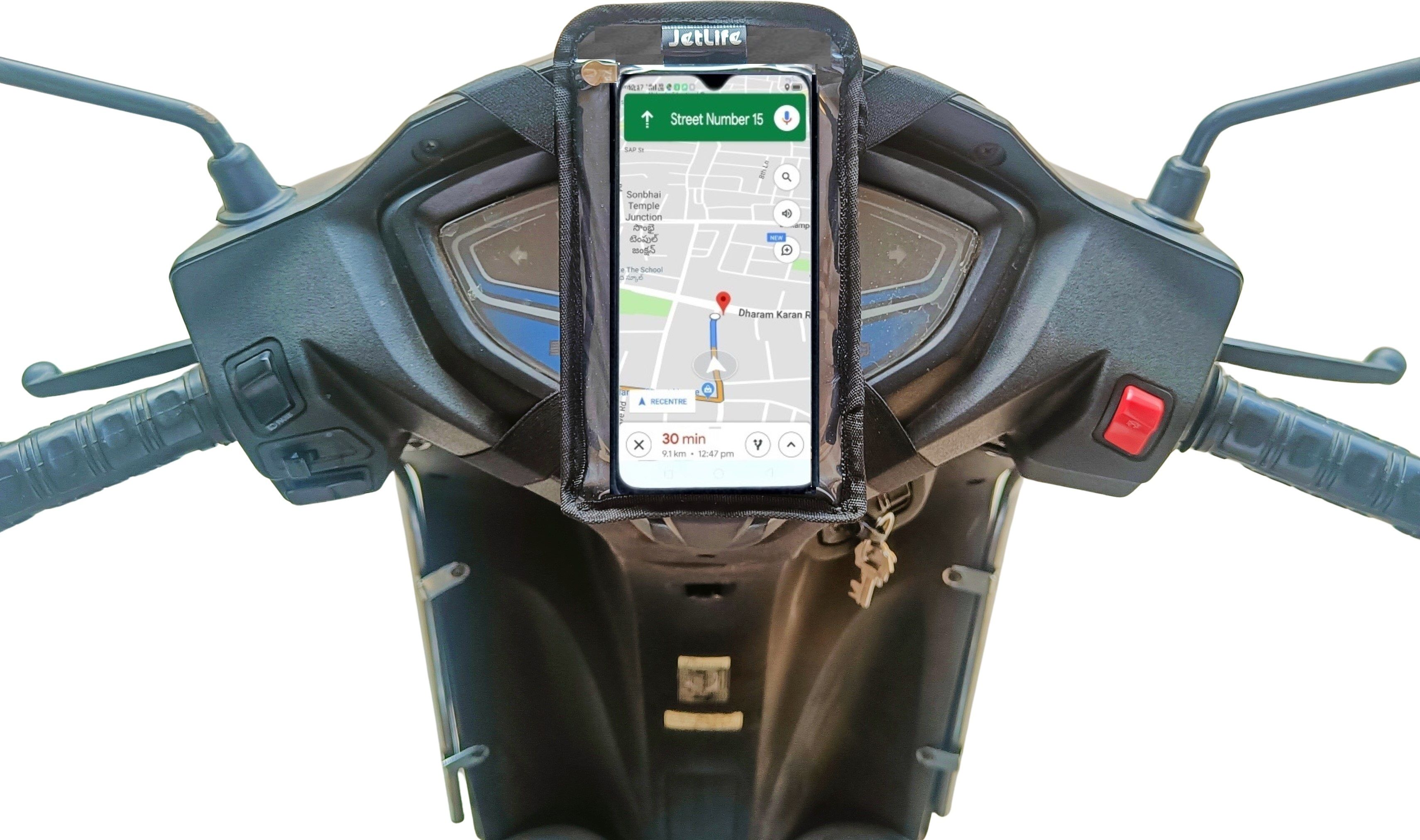 Mobile Holder BASIC LITE for Scooty Scooter Activa Jupiter EV X3 Mount Bag Bike Mobile Holder