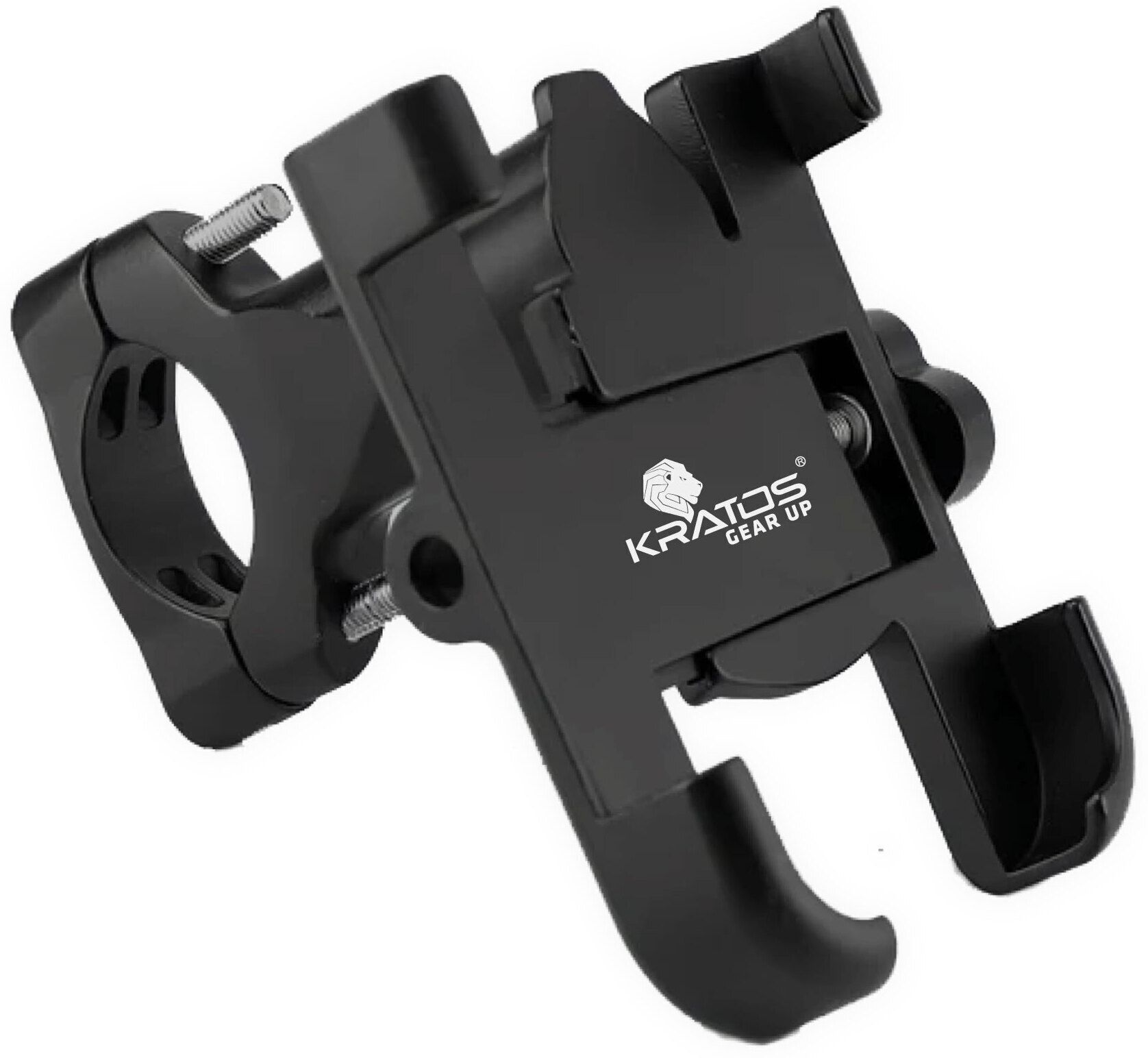 Metal Phone Mobile Holder for Bike 360° Rotation, Secure Jaw Grip, Anti Shake Bike Mobile Holder