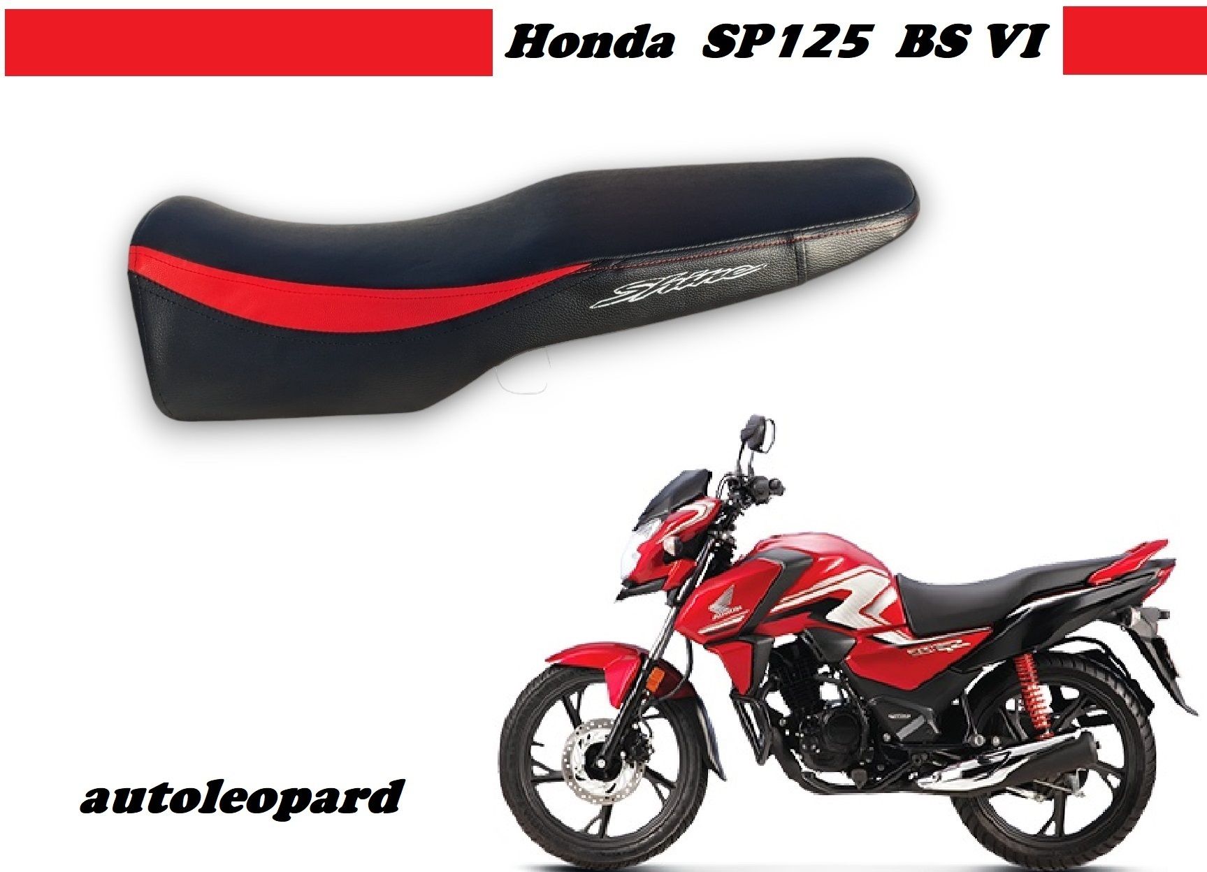 SP SHINE 125 BSVI BIKE SEAT COVER Single Bike Seat Cover For Honda NA-image-32
