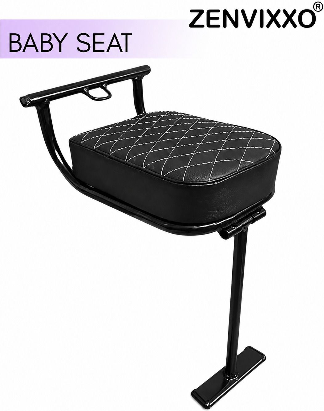 zenvixxo Premium Universal Scooter Baby Seat | Foldable Front Child Seat | Thick Cushion Single Bike Seat Cover For Universal For Bike Access, Access 125, Access SE, Activa 3G, Activa 4G, Activa 5G, Activa 6G-picture-35