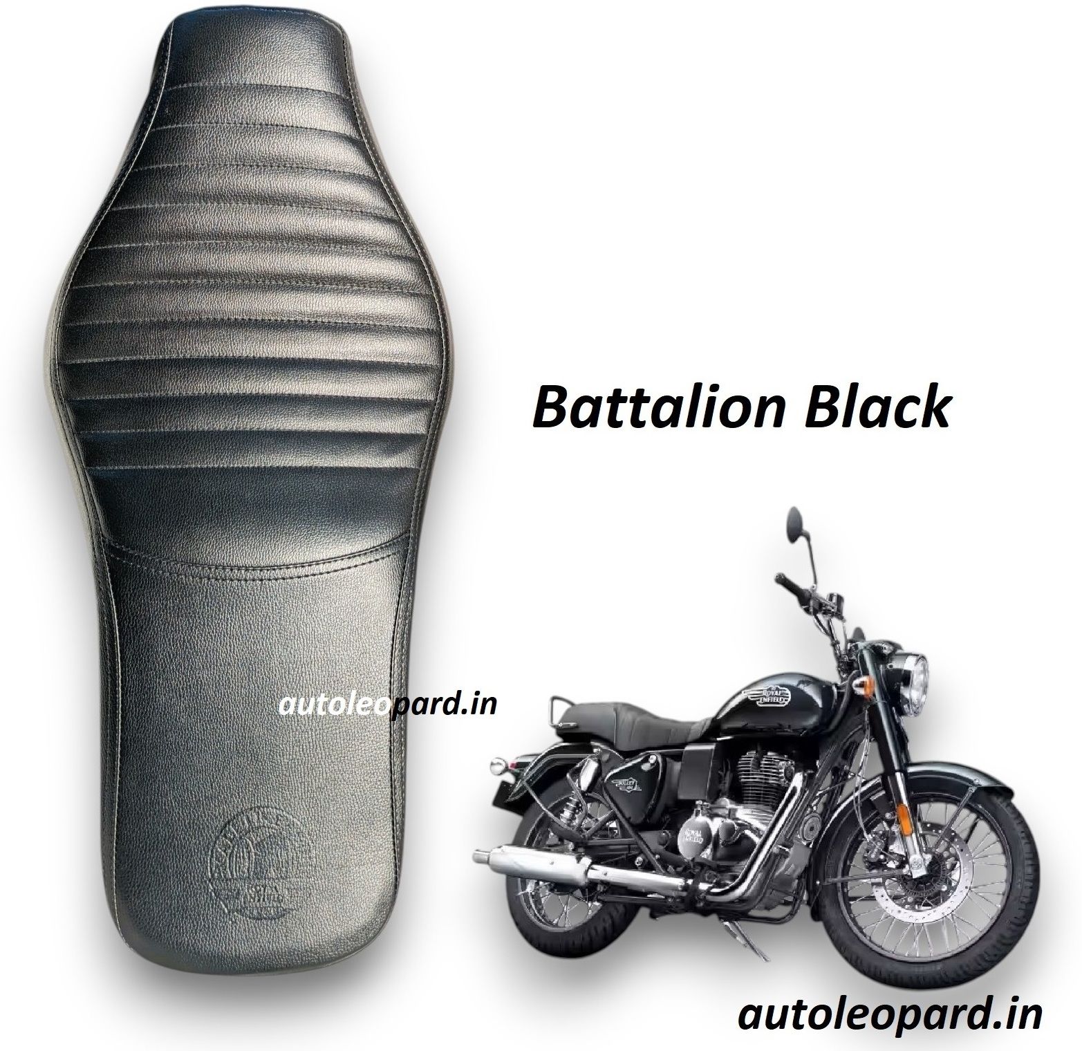 Royal Enfield Bullet BATTALION BLACK 350 PREMIUM QUALITY RUBBER FOAM SOFT TOUCH Single Bike Seat Cover For Royal Enfield Bullet-image-44