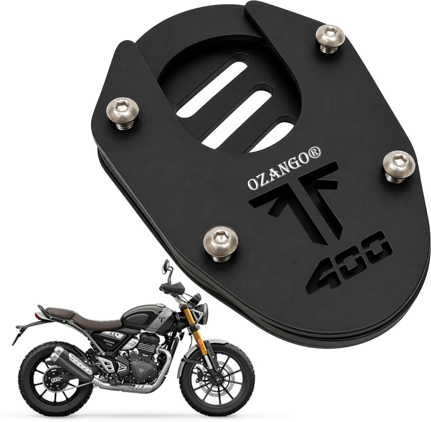 ozango Bike Support Pad Extension for Triumph Scrambler 400 X Side Stand-picture-28