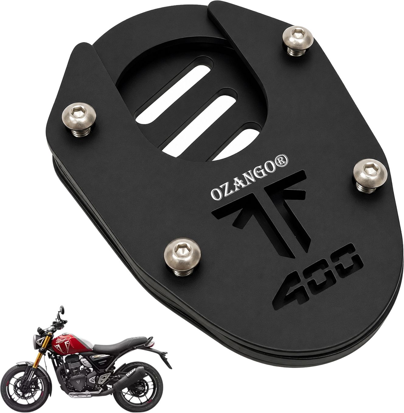 ozango Bike Base Plate Enlarger Pad for Triumph Scrambler 400 X Side Stand-picture-25